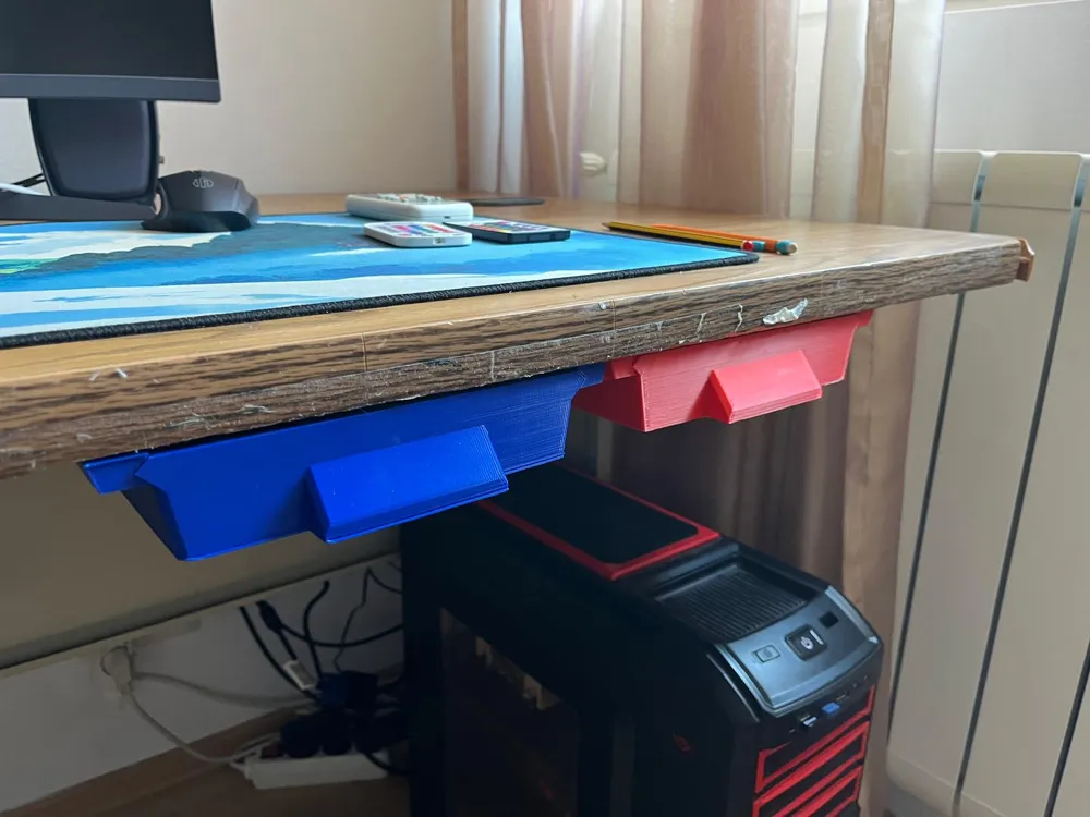 Under Desk Rails Under Desk Drawer (Connected Rails + Travel Stops) by Fabyano ...