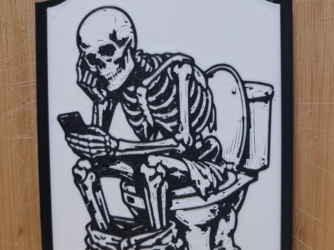 WC Schild Skelett - Toilet Sign 