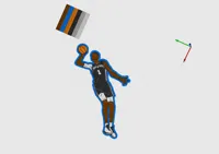 Porte-clés silhouette Wemby — Spurs de San Antonio — photo 4