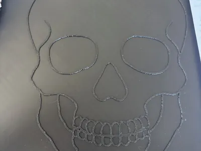 Crayon Rubbing Skull