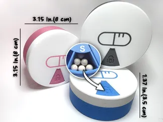 7 Day Compact Pill Organizer With Large Capacity