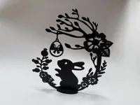 Silhouette de lapin avec œuf de Pâques et support — photo 6