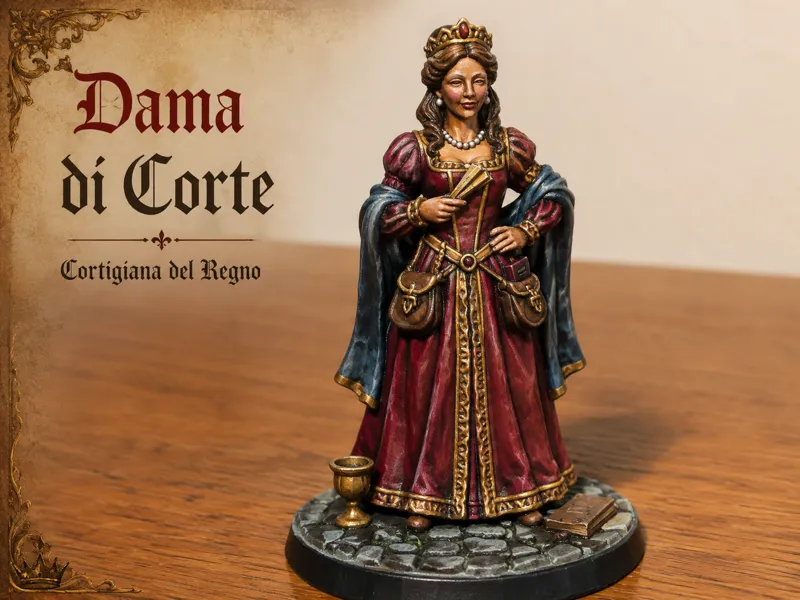 Cortigiana Medievale – Miniatura da Gioco
