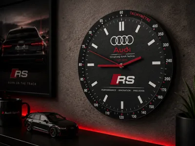 Interchangeable Wall Clock – Audi RS Edition