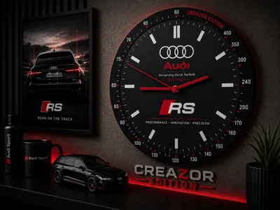 Interchangeable Wall Clock – Audi RS Edition