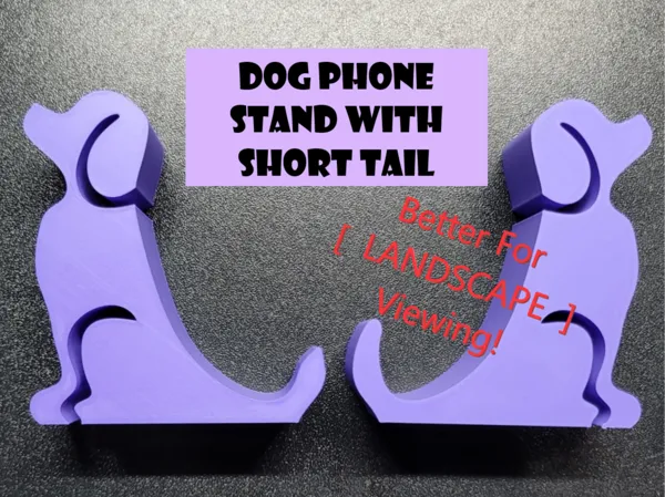 Support téléphone chien à queue courte