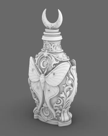Estante o repisa: Goth Luna Moth Moon Decorative gothic Bottle — vista de referencia 5