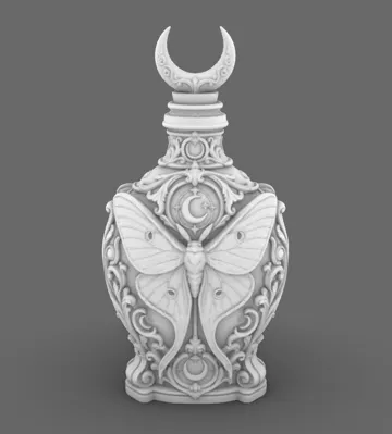 Estante o repisa: Goth Luna Moth Moon Decorative gothic Bottle — vista de referencia 4