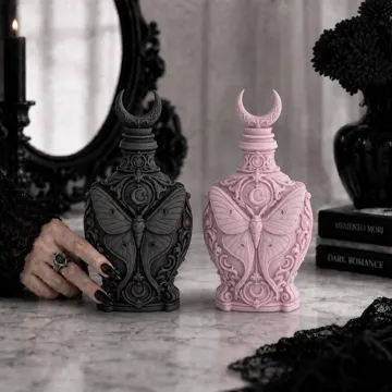 Estante o repisa: Goth Luna Moth Moon Decorative gothic Bottle — vista de referencia 3
