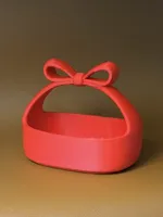奶油风蝴蝶结提手篮123X80X100mm
