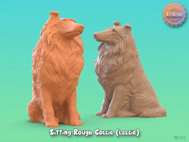 Sitting Rough Collie