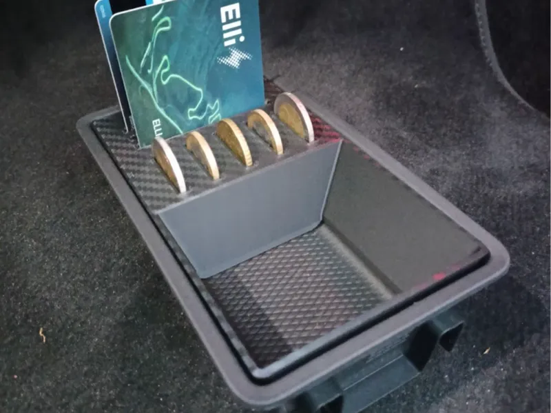VW ID.7 Tray Inlay for Charging Cards & Euro Coins