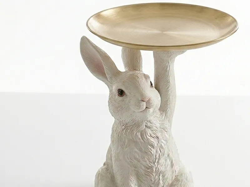 Easter Bunny Trinket Tray - Elegant Desk Organizer