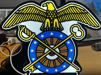 Quartermaster Emblem Lightbox with Name