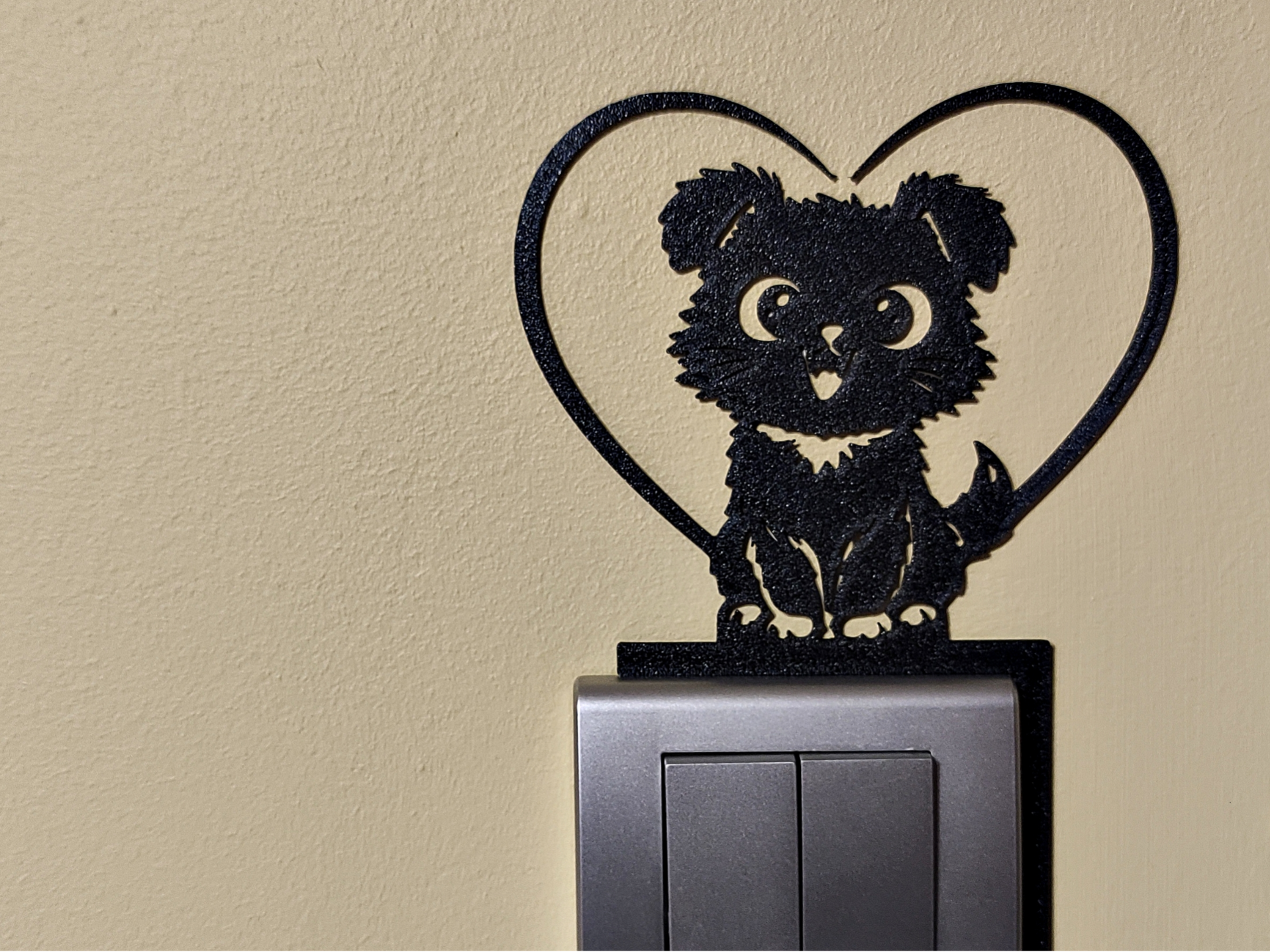 Love Puppy – Valentine’s Light Switch Decoration