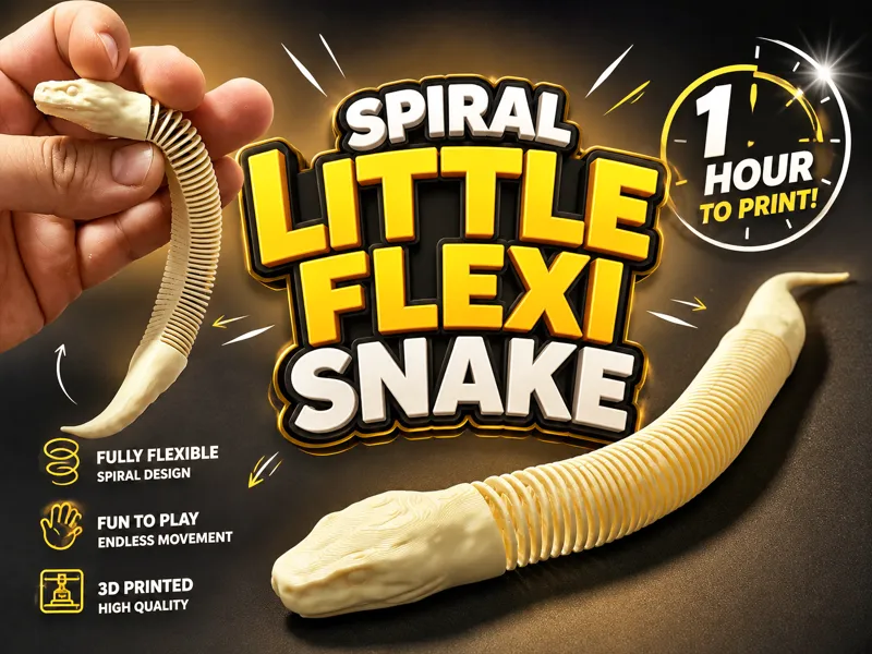 Spiral Little Flexi Snake – Fully Flexible 3D Toy