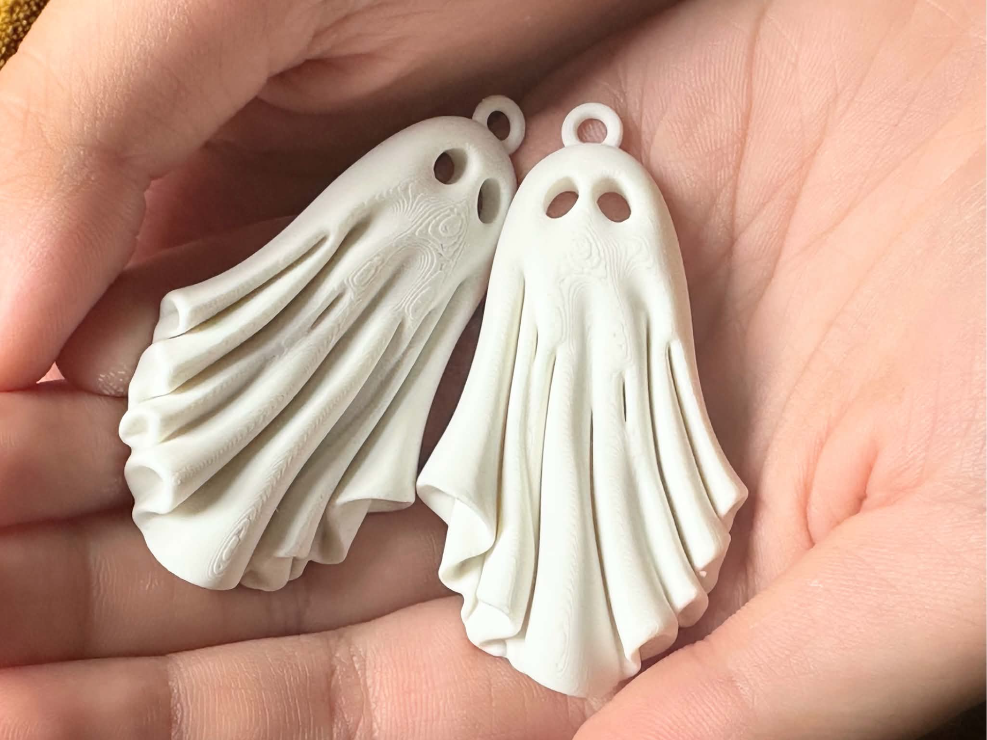 Ghost Earrings Boo Halloween 3D model