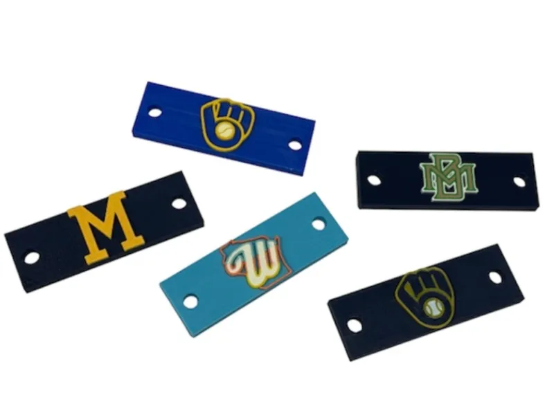 Baseball Cap Logo Plates - Milwaukee Brewers