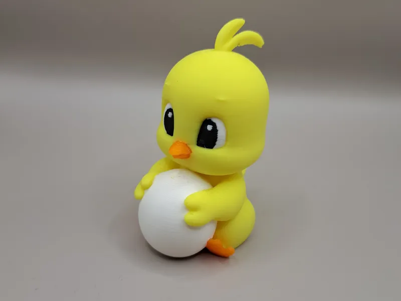 Cute chick wtih egg