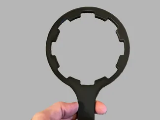 Gas cap wrench for Scag mower and similar caps