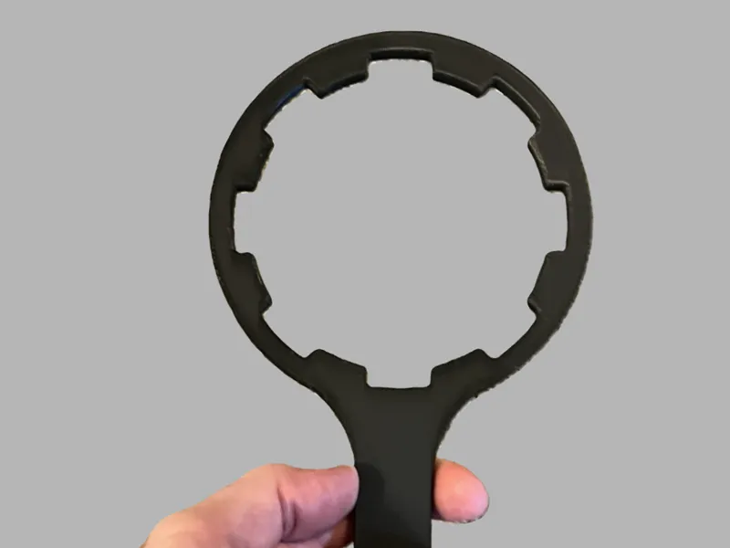 Gas cap wrench for Scag mower and similar caps