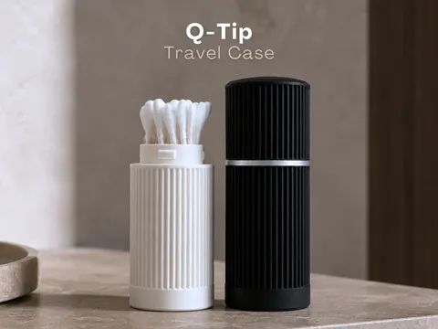 Caja o estuche: Q-Tip Travel Case | Japandi — referencia de MakerWorld