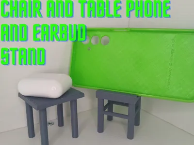 Chair Phone Stand & Table Earbud Stand