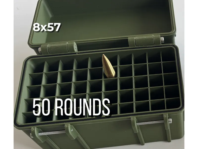 8x57 / 7.9x57 Mauser Ammo Box – 50 Rounds