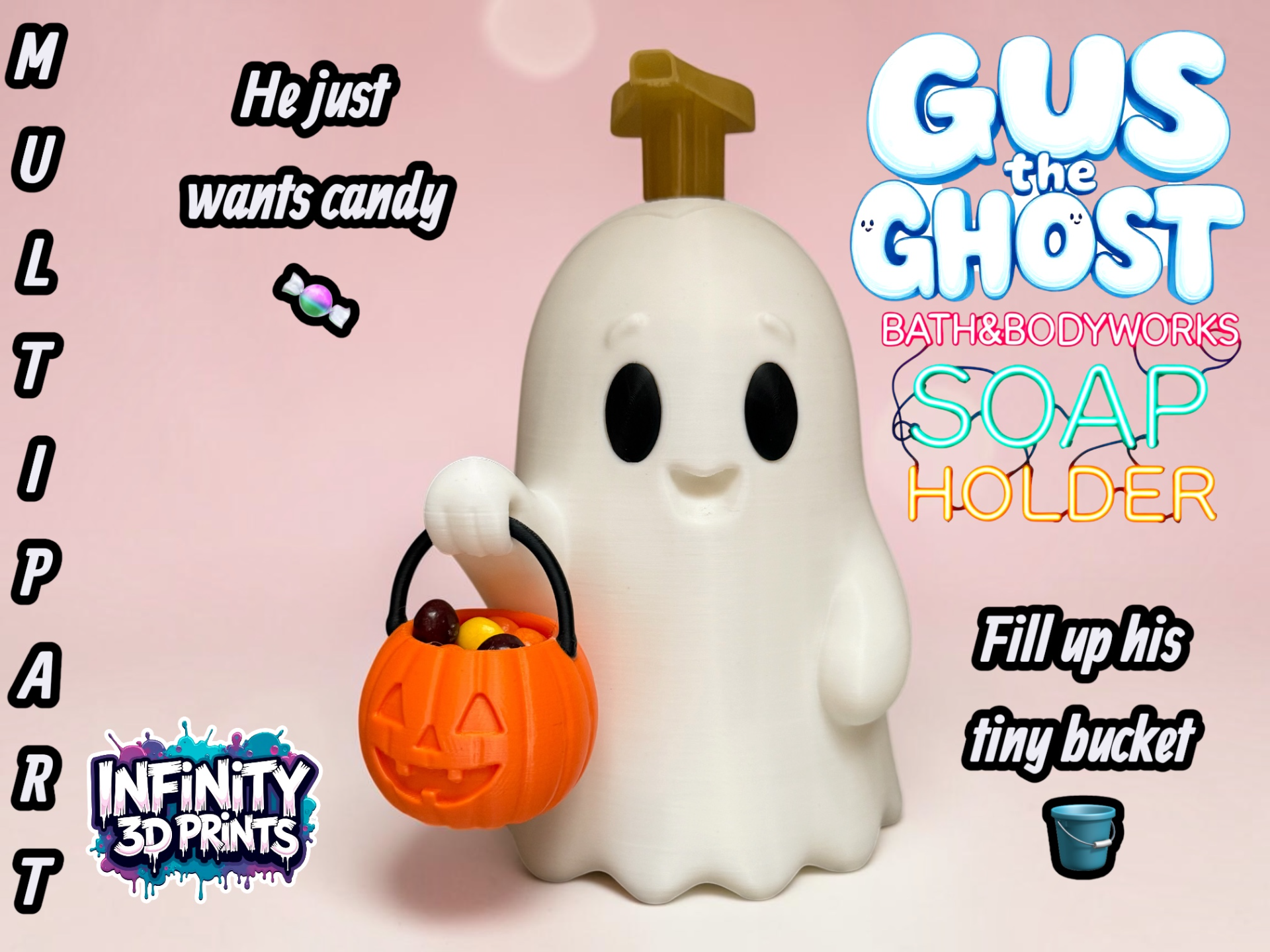 GUS THE GHOST-BBW FOAMING SOAP HOLDER - 1