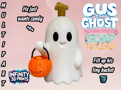GUS THE GHOST-BBW FOAMING SOAP HOLDER 