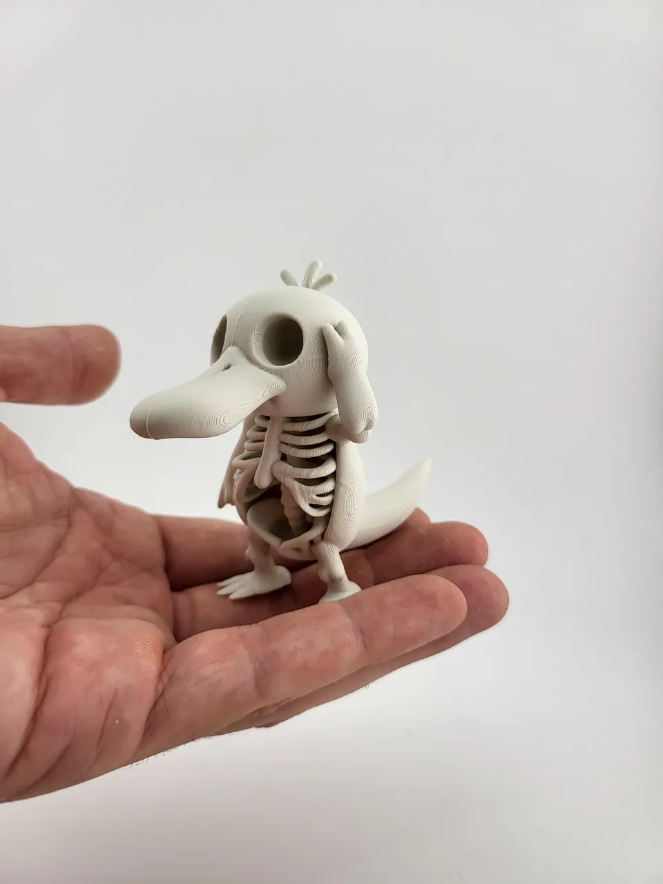 Psyduck Skeleton Figure Kawaii Pokémon Style cute view 2