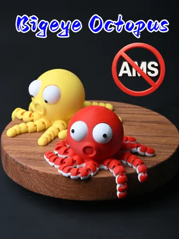 Accesorio para impresora 3D: 大眼睛章鱼(无需ams)爪眼可动 — vista de referencia 2
