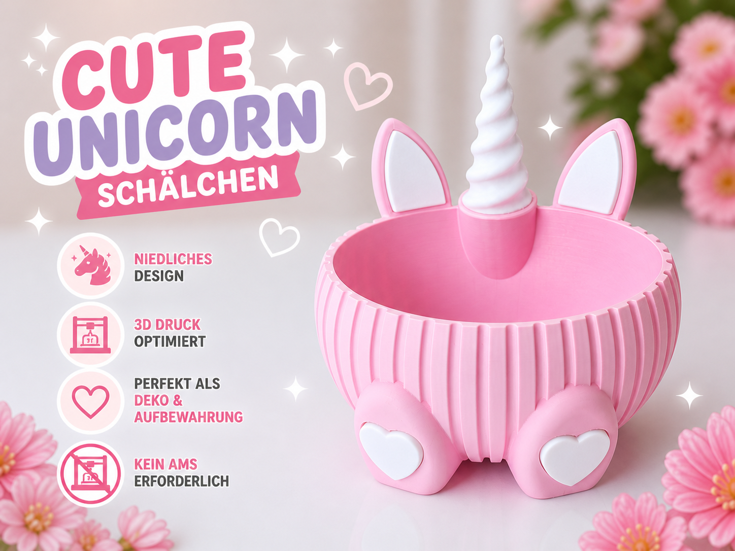 Einhorn Bowl – Niedliche Einhorn Schale (ohne AMS)