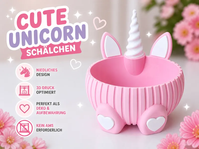 Einhorn Bowl – Niedliche Einhorn Schale (ohne AMS)