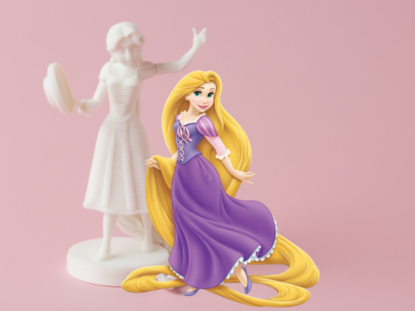 Disney Rapunzel with Frying Pan 3D Model