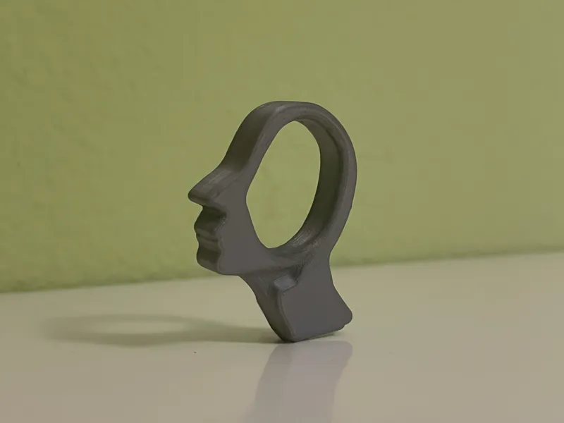 Modern Art Head Keychain
