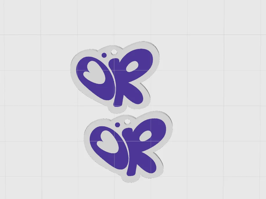 Olivia Rodrigo logo earrings / keychain view 2
