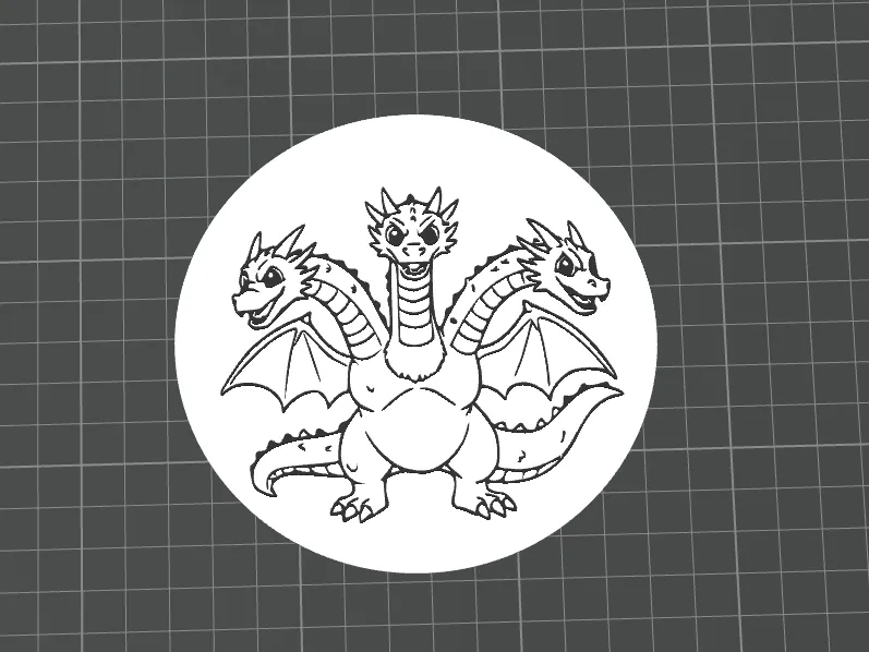 ColorUp - Cute King Ghidorah Colouring Activity