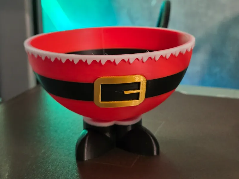 Santa Suit Christmas Bowl – Holiday Snack Holder