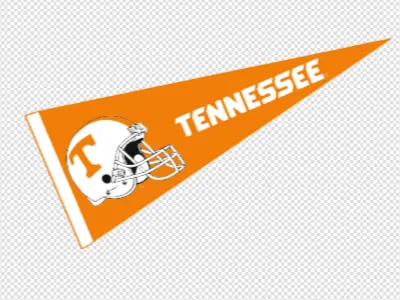 Tennessee Volunteers Football Pennant Flag