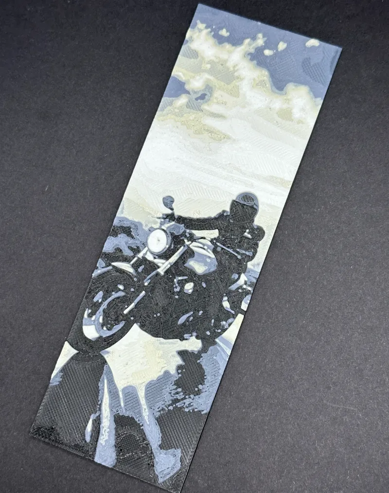 Hueforge Motorcycle Bookmark