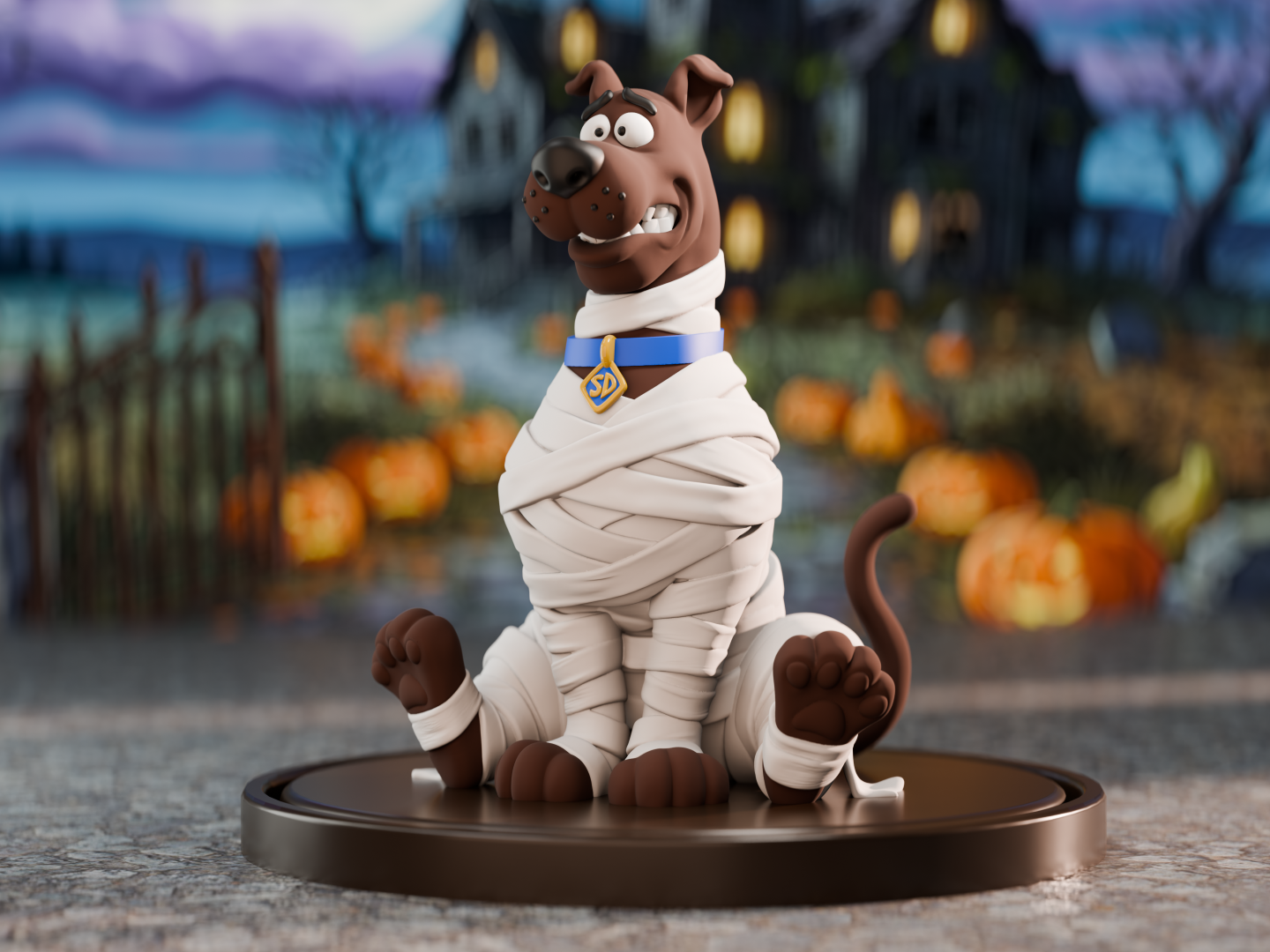 Scooby-Doo Mummy Figurine - Halloween Collectible 3D model