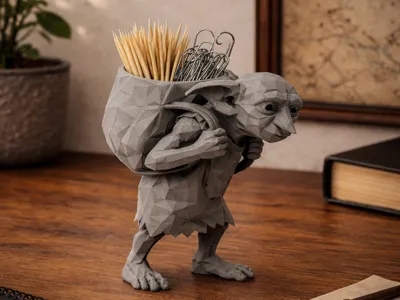 Low-Poly Elf Planter / Organizer