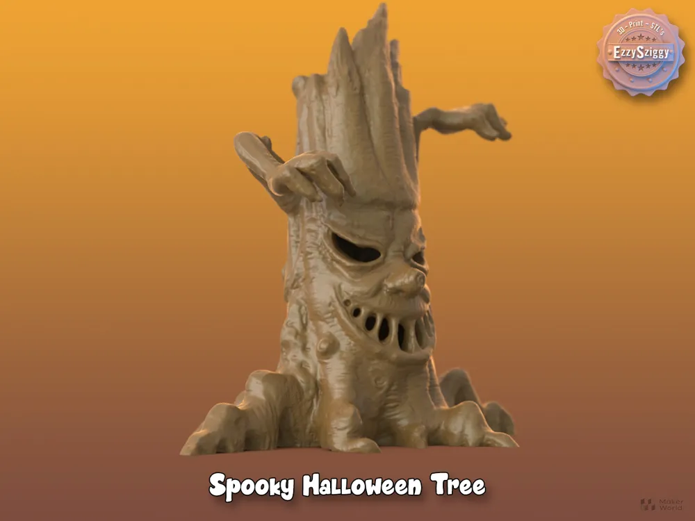 Spooky Halloween Tree by EzzySziggy MakerWorld: Download Free 3D Models