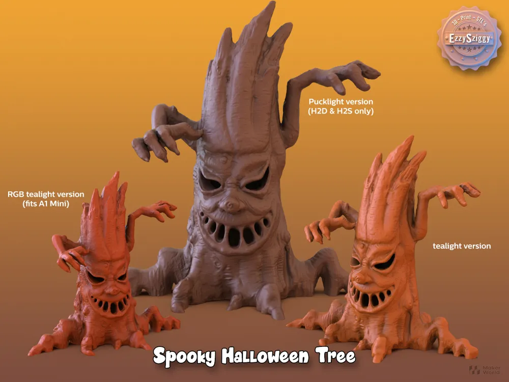 Spooky Halloween Tree by EzzySziggy MakerWorld: Download Free 3D Models