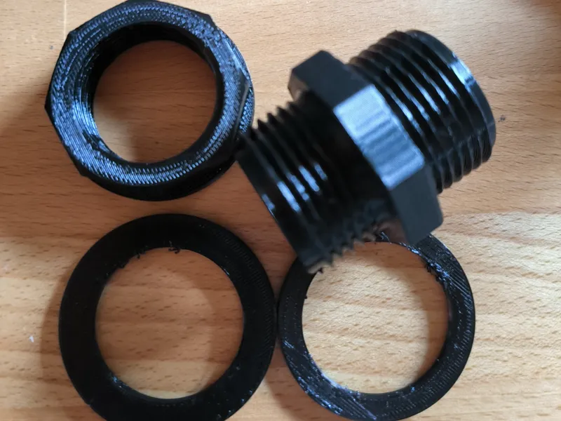 Doppelnippel 1 Zoll Doppel-AG + Mutter + Dichtung