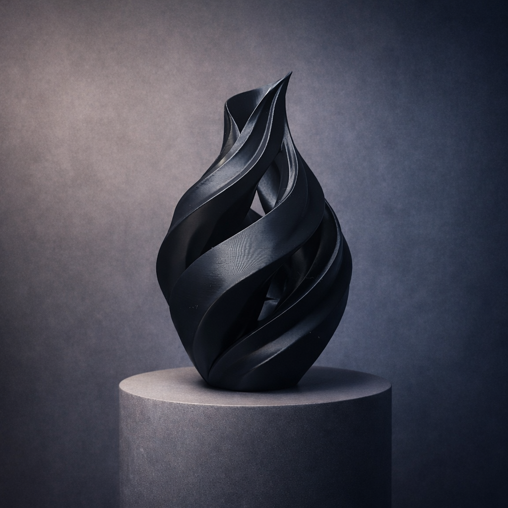 Miniatura 1 do modelo 3D Elegante Spiralvase – Moderner Twist Vase