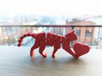 FlexiCat Saint-Valentin - chat articulé avec cœur — photo 1