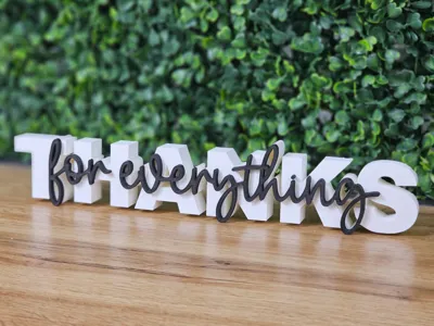 “Thanks for Everything” – Decorative Lettering 
