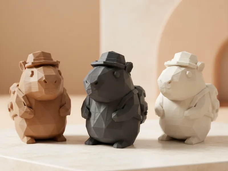 Low Poly Capybara Explorer